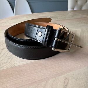 The Bridge Leather Black Belt Made In Italy